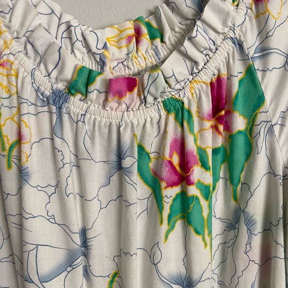 Vintage Mumu Hawaiian Floral Print Sundress - Picture 3 of 6